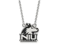 LogoArt Sterling Silver Northern Illnois University Large Enamel Pendant Necklace