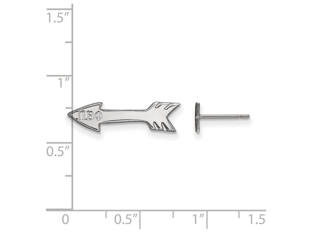 LogoArt Sterling Silver Pi Beta Phi Extra Small Post Earrings