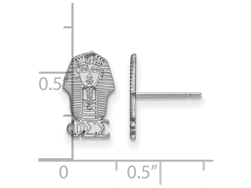 LogoArt Sterling Silver Phi Sigma Sigma Extra Small Post Earrings