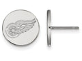LogoArt Sterling Silver Detroit Red Wings Small Disc Earrings