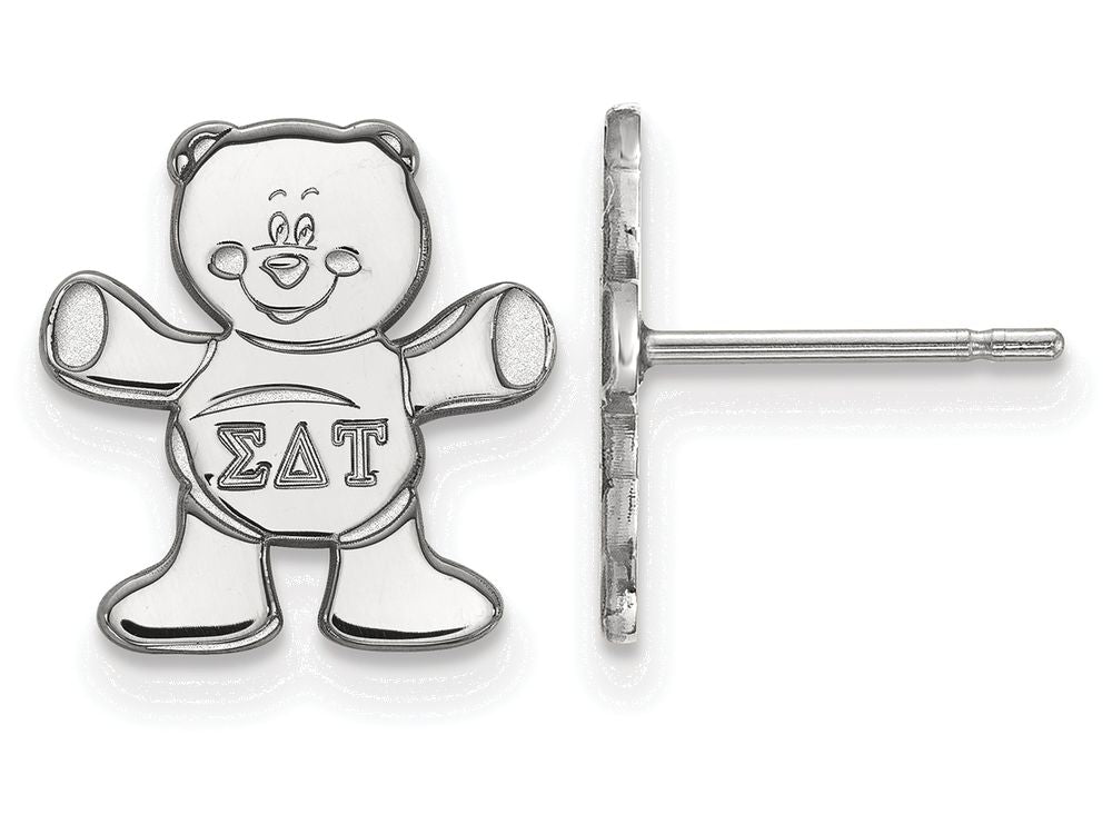 LogoArt Sterling Silver Sigma Delta Tau Extra Small Post Earrings