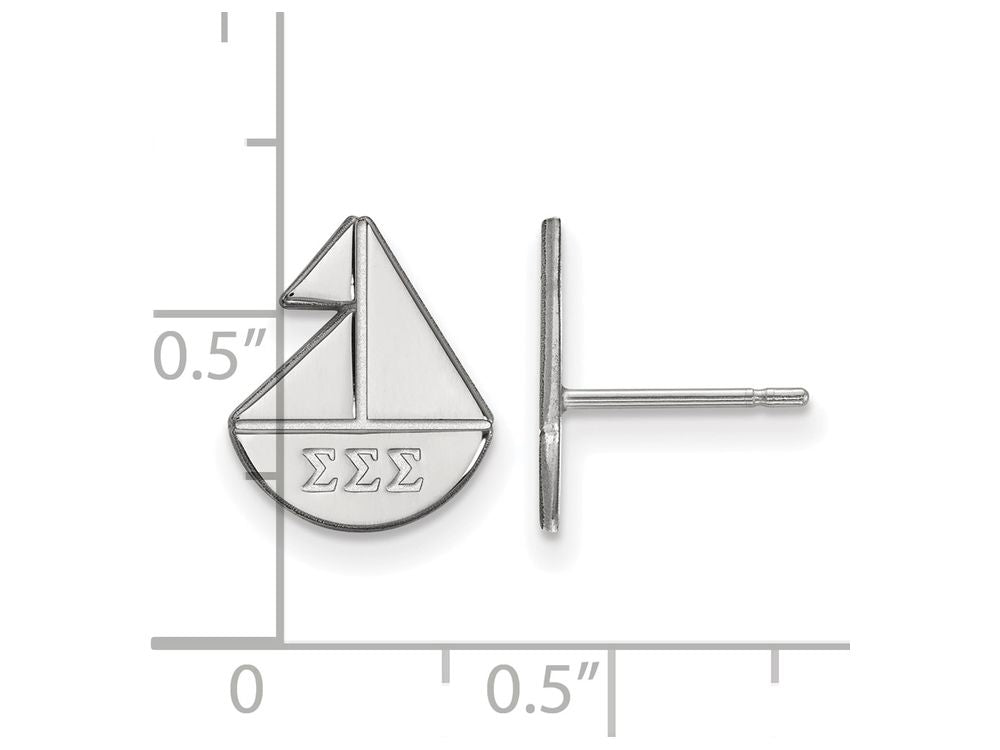 LogoArt Sterling Silver Sigma Sigma Sigma Extra Small Post Earrings