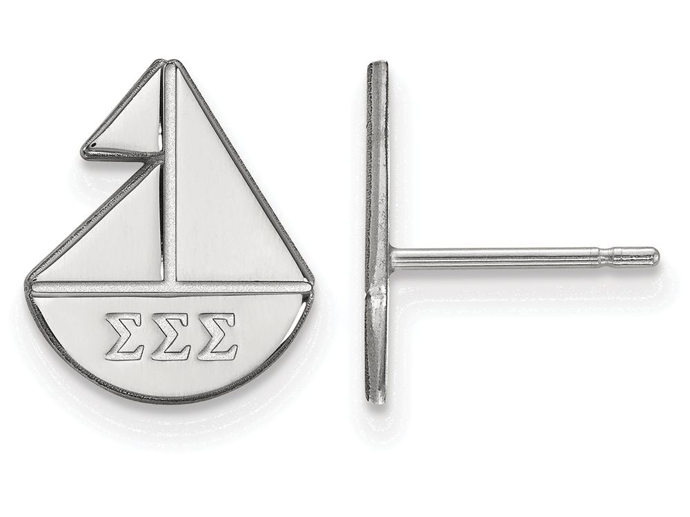 LogoArt Sterling Silver Sigma Sigma Sigma Extra Small Post Earrings