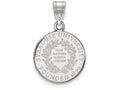 LogoArt Sterling Silver Syracuse University Medium Crest Pendant Necklace