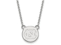 LogoArt Sterling Silver University Of North Carolina Small Disc Necklace