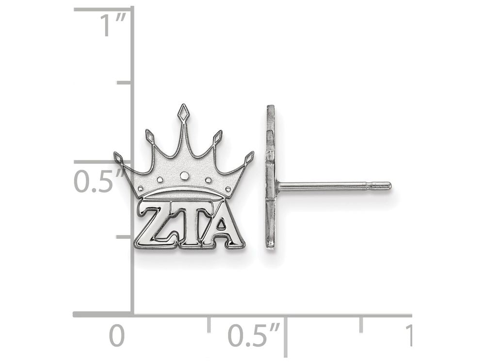 LogoArt Sterling Silver Zeta Tau Alpha Extra Small Post Earrings