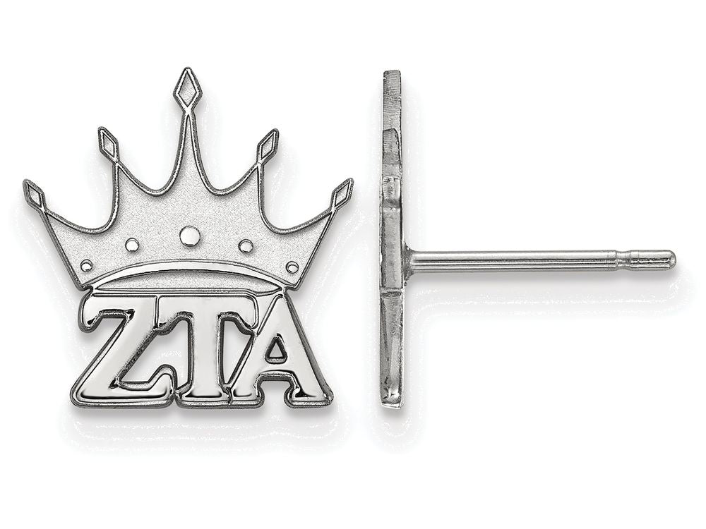 LogoArt Sterling Silver Zeta Tau Alpha Extra Small Post Earrings