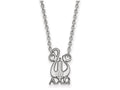 LogoArt Sterling Silver Alpha Chi Omega Extra Small Pendant Necklace With 18 Inch