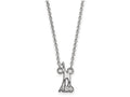 LogoArt Sterling Silver Alpha Epsilon Phi Extra Small Pendant Necklace With 18 Inch