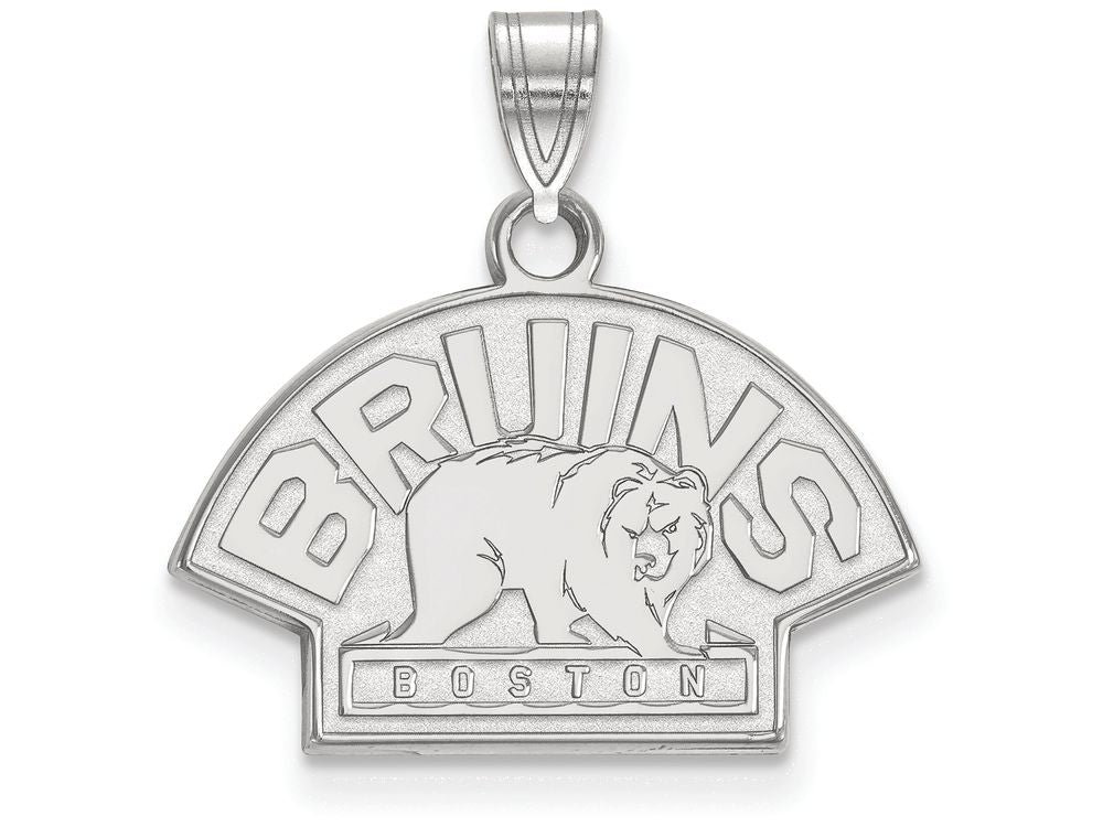 LogoArt Sterling Silver Boston Bruins Small Pendant Necklace