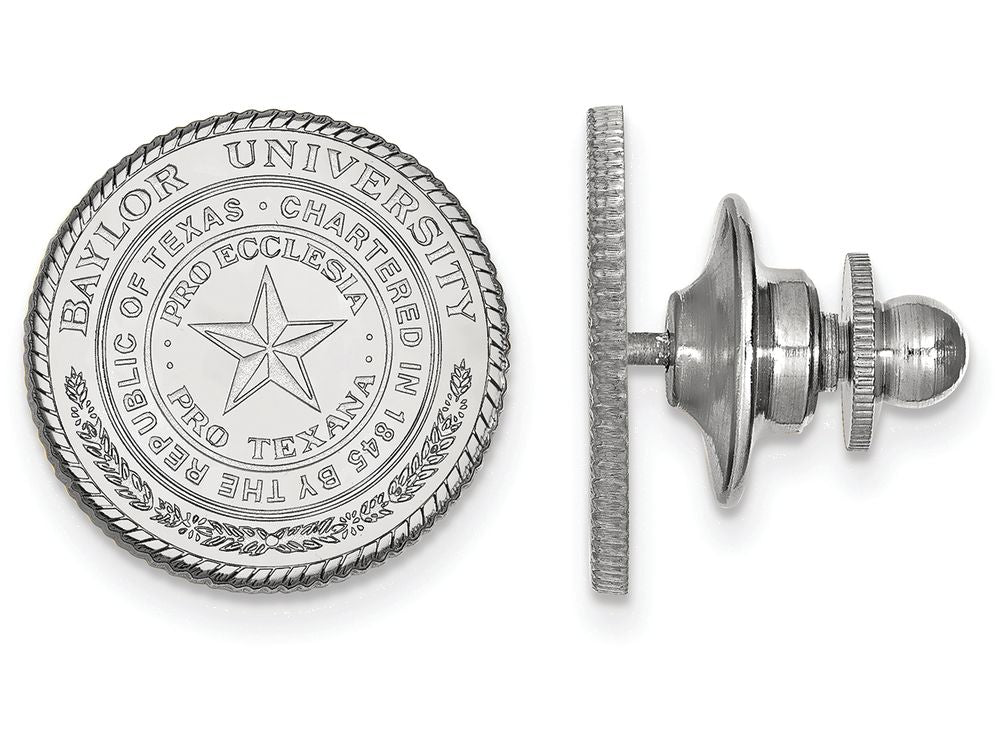 LogoArt Sterling Silver Baylor University Crest Lapel Pin