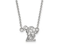 LogoArt Sterling Silver Delta Zeta Extra Small Pendant Necklace With 18 Inch