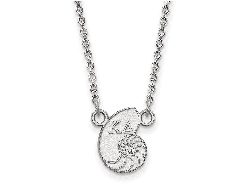 LogoArt Sterling Silver Kappa Delta Extra Small Pendant Necklace With 18 Inch