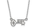 LogoArt Sterling Silver Kappa Kappa Gamma Extra Small Pendant Necklace With 18 Inch