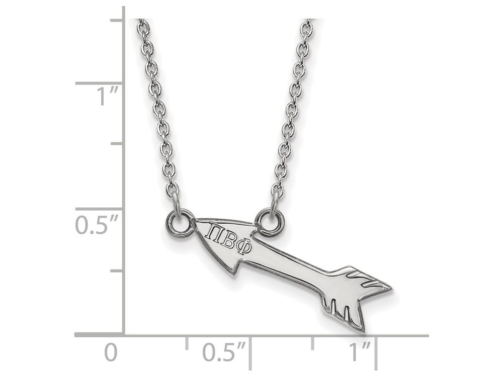 LogoArt Sterling Silver Pi Beta Phi Extra Small Pendant Necklace With 18 Inch