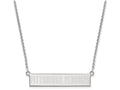 Logoart 925 Sterling Silver Pittsburh Penguins Small Bar Necklace