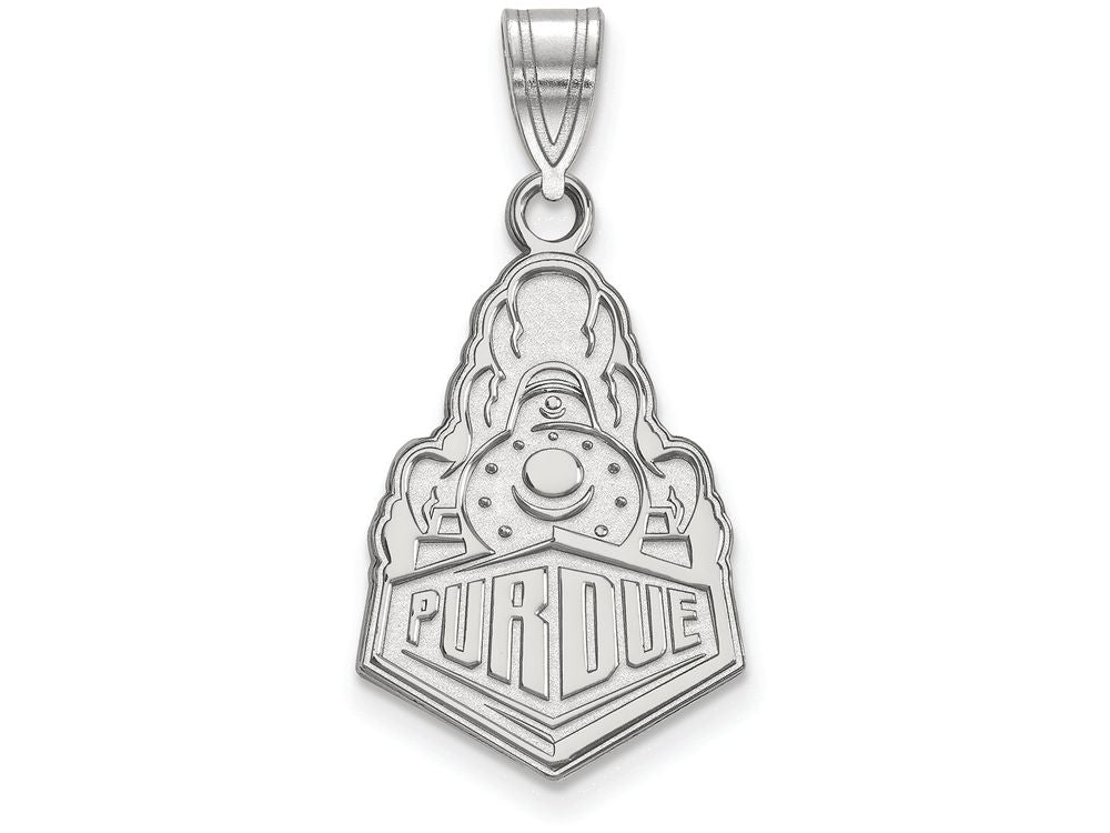 LogoArt Sterling Silver Purdue Large Pendant Necklace
