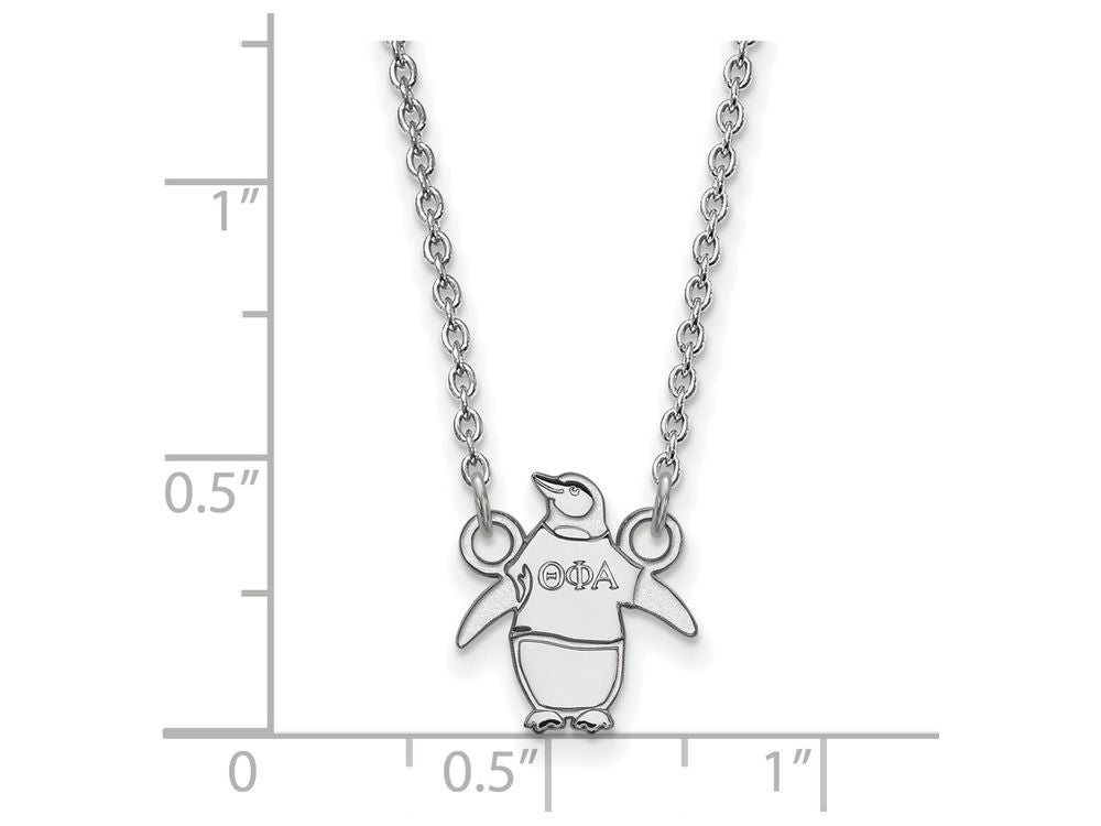 LogoArt Sterling Silver Theta Phi Alpha Extra Small Pendant Necklace With 18 Inch