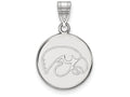 Logoart 925 Sterling Silver University Of Iowa Medium Disc Pendant
