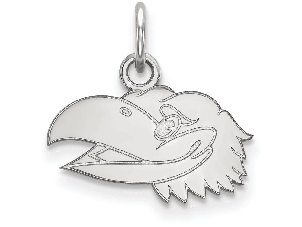 LogoArt Sterling Silver University Of Kansas Xs Pendant Necklace
