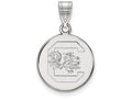 LogoArt Sterling Silver University Of South Carolina Medium Disc Pendant Necklace
