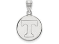 LogoArt Sterling Silver University Of Tennessee Medium Disc Pendant Necklace