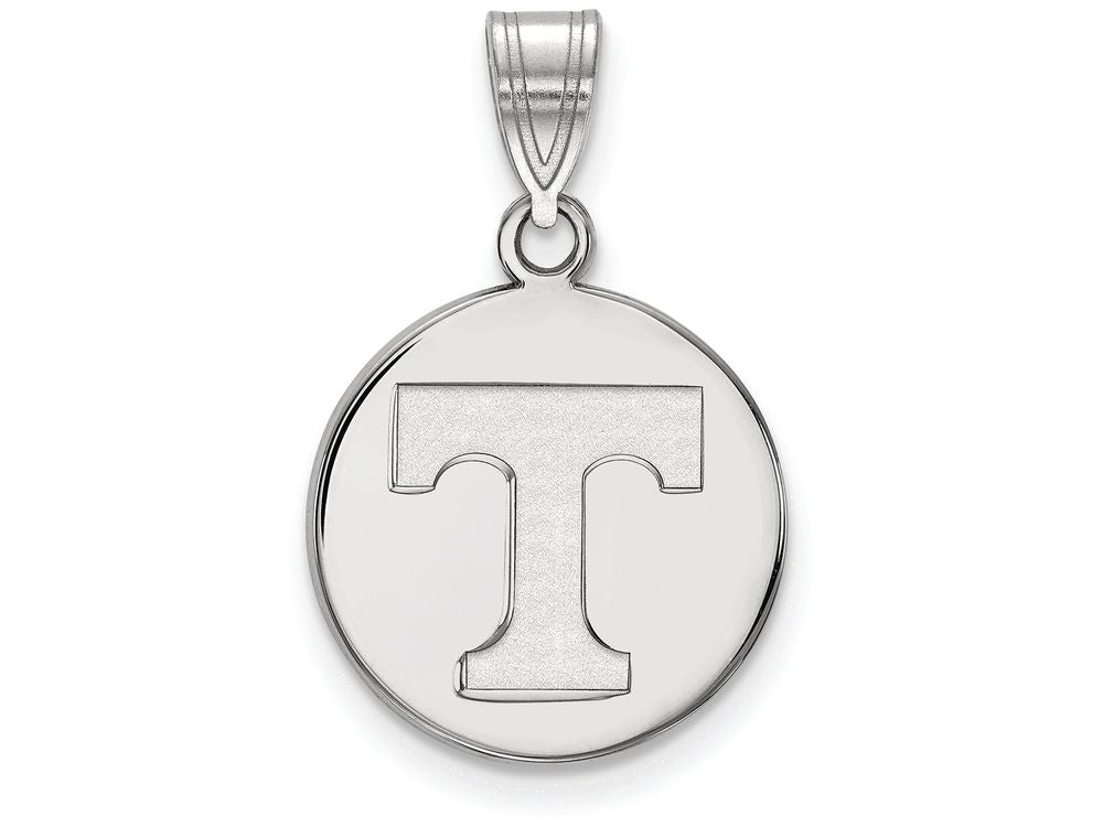 LogoArt Sterling Silver University Of Tennessee Medium Disc Pendant Necklace