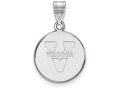 LogoArt Sterling Silver University Of Virginia Medium Disc Pendant Necklace