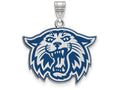 LogoArt Sterling Silver Villanova University Large Enamel Pendant Necklace