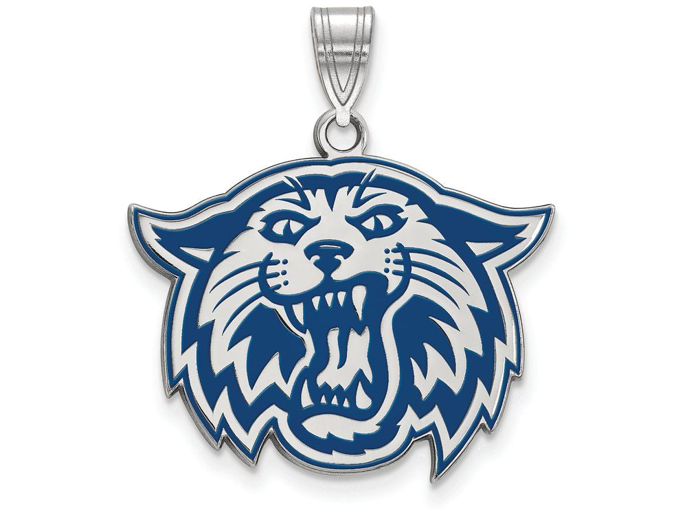LogoArt Sterling Silver Villanova University Large Enamel Pendant Necklace