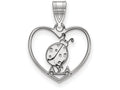 LogoArt Sterling Silver Alpha Sigma Alpha Heart Pendant Necklace