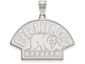 LogoArt Sterling Silver Boston Bruins Large Pendant Necklace