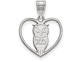 LogoArt Sterling Silver Chi Omega Heart Pendant Necklace