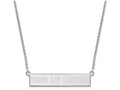 Logoart 925 Sterling Silver Tampa Bay Lightning Small Bar Necklace