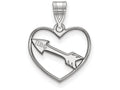 LogoArt Sterling Silver Pi Beta Phi Heart Pendant Necklace