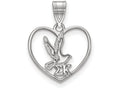 LogoArt Sterling Silver Sigma Kappa Heart Pendant Necklace