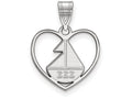 LogoArt Sterling Silver Sigma Sigma Sigma Heart Pendant Necklace