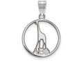 LogoArt Sterling Silver Alpha Epsilon Phi Small Circle Pendant Necklace
