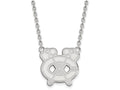 LogoArt Sterling Silver Chicago Blackhawks Large Pendant Necklace