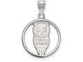 LogoArt Sterling Silver Chi Omega Small Circle Pendant Necklace