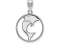LogoArt Sterling Silver Delta Delta Delta Small Circle Pendant Necklace