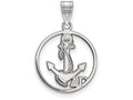 LogoArt Sterling Silver Delta Gamma Small Circle Pendant Necklace