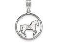 LogoArt Sterling Silver Delta Phi Epsilon Small Circle Pendant Necklace