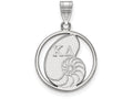 LogoArt Sterling Silver Kappa Delta Small Circle Pendant Necklace