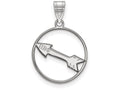 LogoArt Sterling Silver Pi Beta Phi Small Circle Pendant Necklace