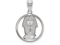 LogoArt Sterling Silver Phi Sigma Sigma Small Circle Pendant Necklace