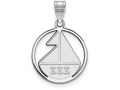 LogoArt Sterling Silver Sigma Sigma Sigma Small Circle Pendant Necklace