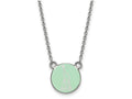 LogoArt Sterling Silver Alpha Epsilon Phi Extra Small Enameled Pendant Necklace With 18 Inch