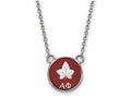 LogoArt Sterling Silver Alpha Phi Extra Small Enameled Pendant Necklace With 18 Inch