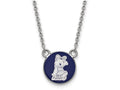 LogoArt Sterling Silver Alpha Xi Delta Extra Small Enameled Pendant Necklace With 18 Inch
